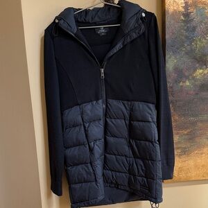 MPG mixed media Black Hooded Jacket